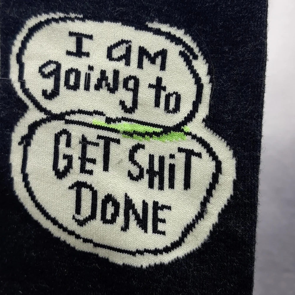 Men's Blue Q Socks With Funny Print